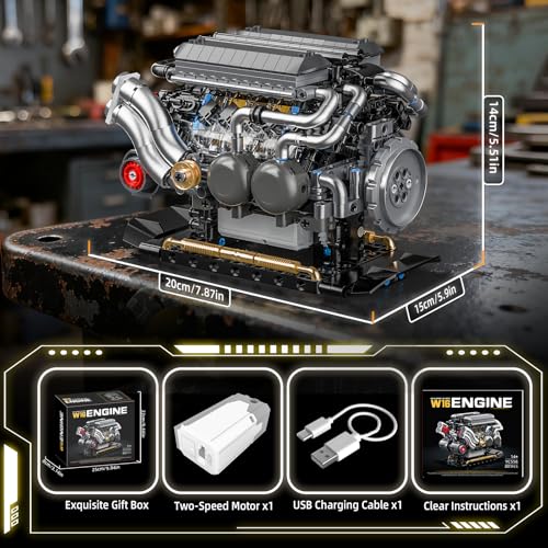 W16 Engine Building Blocks Set for Adults (801 Count)