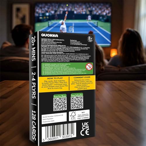 Tennis Fast Paced Card Game for Kids & Adults