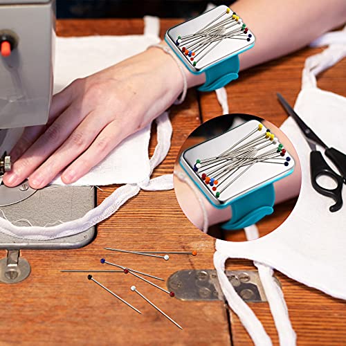 Magnetic Wrist Sewing Pincushion with 100 Pcs 1.5" Pins