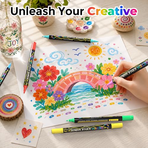24 Colors Paint Markers for Glass (24 Count)