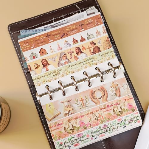 Christian Washi Tape 16 Rolls Aesthetic Decorative Cute Scrapbook Tape