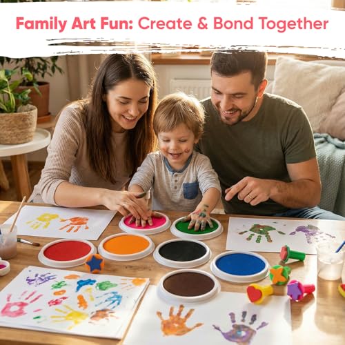 16 Colors 2 Pack Stamp Pads & Ink Pads for Kids