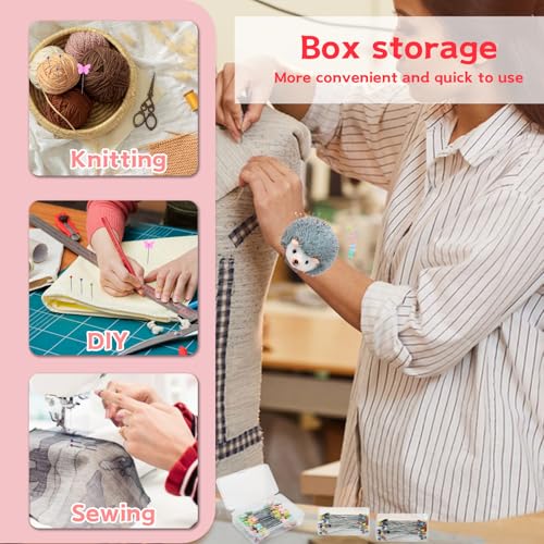 Wrist Pins Cushions for Sewing 200PCS Sewing Pins Cute Pin Cushion Wrist (200 Count)