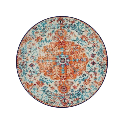 Washable Round Rugs 5'3"ft