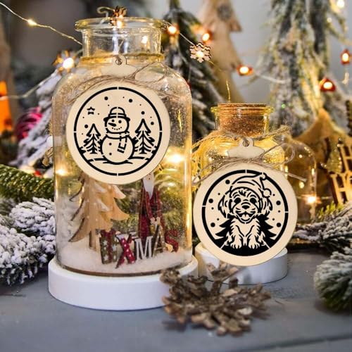 Christmas Stencils for Crafts Reusable 3" Small Holiday Stencils (56 Count)