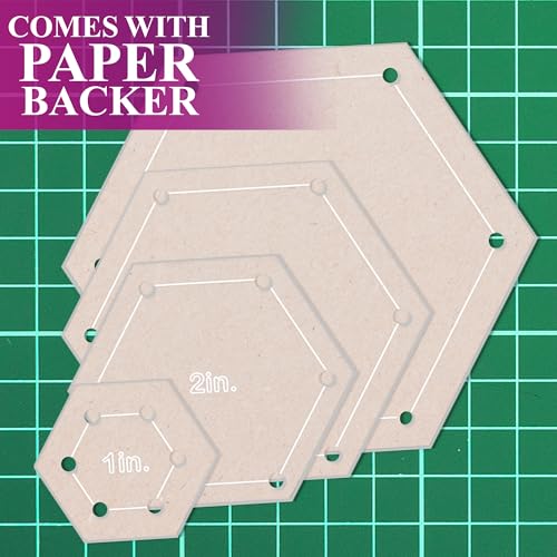 Hexagon Quilting Template Set (4 Count)