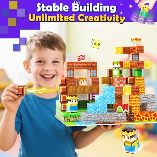 200PCS Magnetic Blocks Educational Toys for Kids Ages 3 (200 Count)