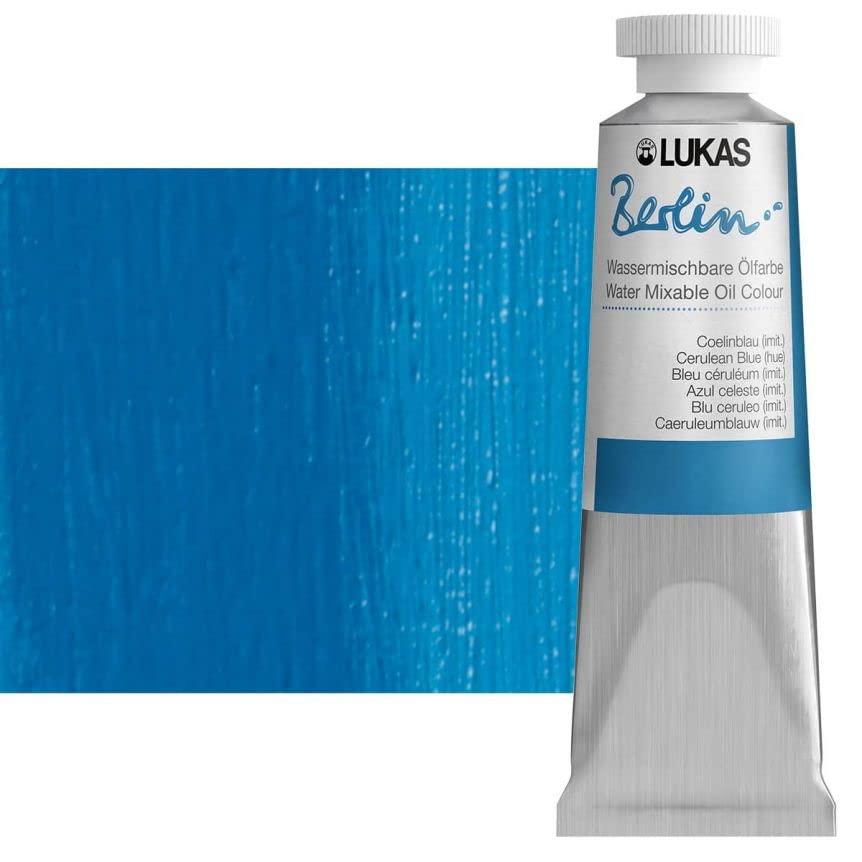 Berlin Pro Artists Water Mixable Oil Paint 37 ml Tube Cerulean Blue Hue