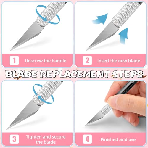 4 Exacto Knives with 40 No. 11 Blades for Crafting (44 Count)
