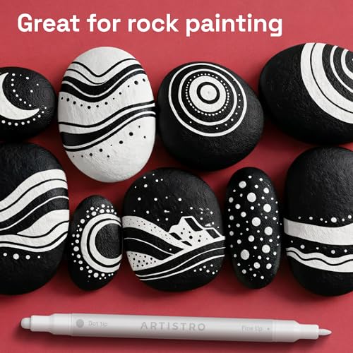 White Dual Tip Acrylic Paint Marker Pens (36 Count)
