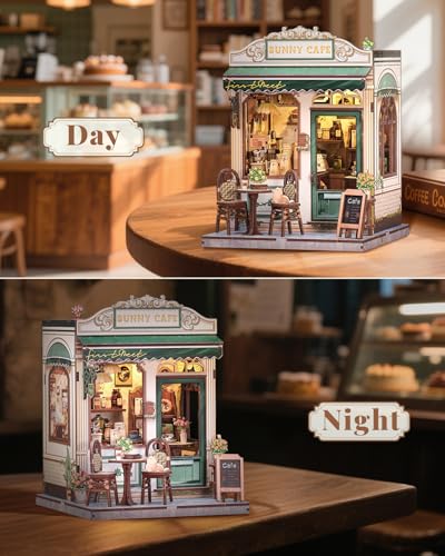 Book Nook Kit DIY Miniature House Coffee Shop Dollhouse Kit