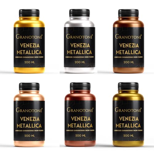 Metallic Acrylic Paint Set 6 Colors 7 oz Each (42 Fl Oz)