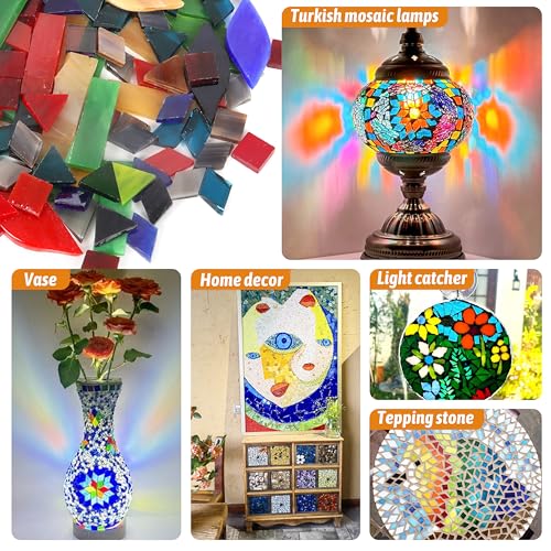 Mosaic Glass Pieces Tiles for Adults (320 Count)