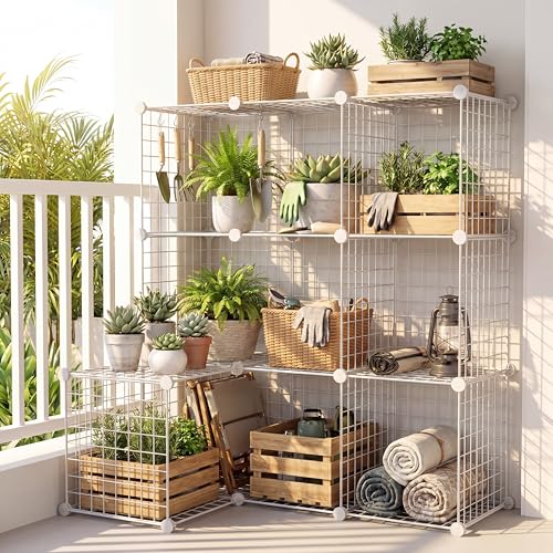 32 Pieces Cube Connectors Plastic Storage Wire Cube Organizer ABS Connectors for Modular Closet Storage Organizer and Wire Shelf (32 Count)