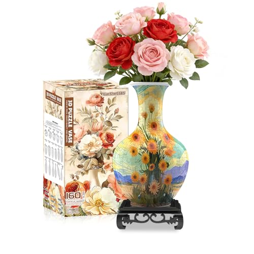 3D Puzzle Vase for Adults with 164 Plastic Pieces (164 Count)