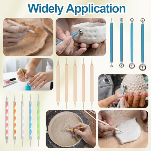 14Pcs Double Ended Stainless Steel Dotting Tools with Multiple Size