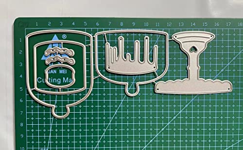 Cutting Dies Happy Birthday Holiday Thanks Greetings Metal Stencils Scrapbooking Tool Love Heart DIY Carbon Steel Embossing Template for Paper Card Making