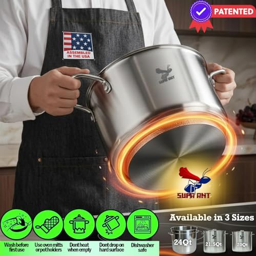 Food Grade 24 Qt Stainless Steel Canning Pot with Rack and Lid