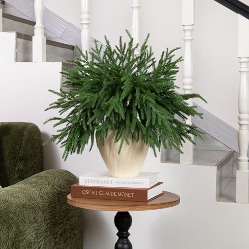 12 Pcs Artificial Norfolk Pine Branches (12 Count)