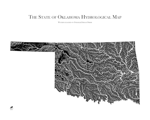 Hydrological River Map of Oklahoma