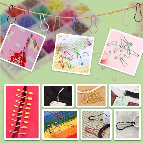 1200 Pcs 22 Colors Metal Stitch Markers