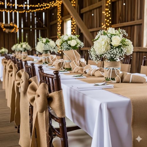 3 Pack 90 feet Burlap Ribbon 5" x 10 Yards Natural Jute 5 Inch 30ft roll (90 Foot)