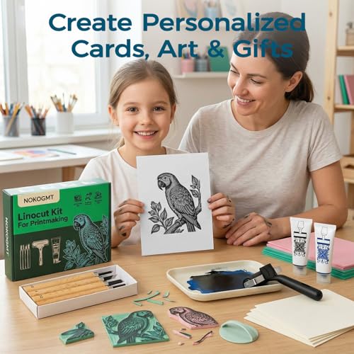 47 Pcs Linocut Kit for Printmaking