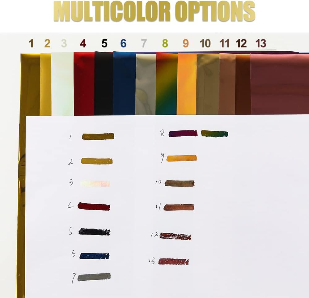 50 Sheets Toner Reactive Foil Sheet for Crafts Paper Holographic Heat Transfer Craft Foil Paper for Scrapbooking Stamping Cardstock Heat Transfer DIY Crafts Accessories 7.9 x 11.4inch-Rose Gold