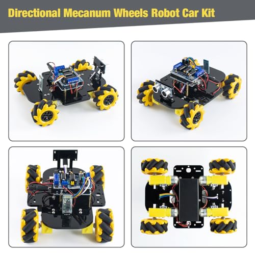 4WD Mecanum Robot Car Kit Smart DIY Project Compatible with Arduino IDE
