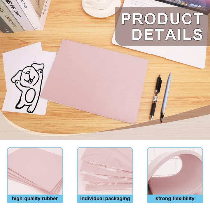 4 Pcs 8.5"x11" Rubber Carving Blocks (4 Count)
