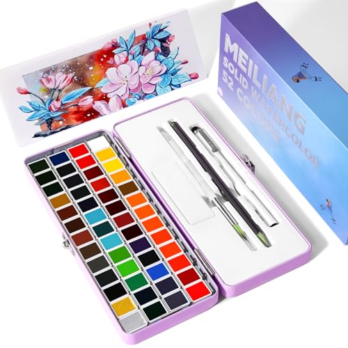 MeiLiang 52 Colors Watercolor Paint Set