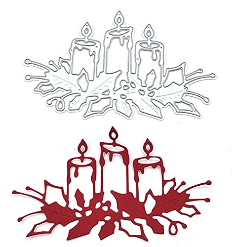 Metal Cutting Dies DIY Merry Christams Embossing Stencil Template Scrapbooking Card Making Mold Photo Album Arts Crafts Tools (3 Count)
