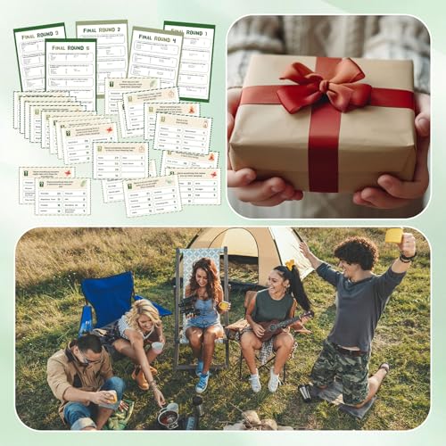 30 Pcs Camping Quiz Game Set with 18 Card 2 Buzzer (30 Count)