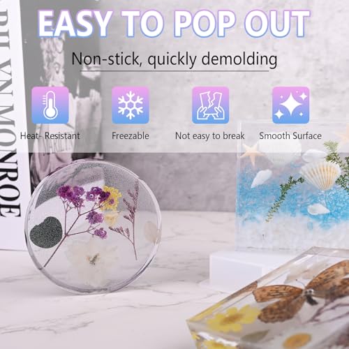 4 Pack Deep Coaster Molds (8 Count)