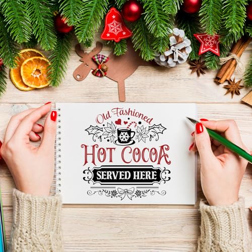 Christmas Stencils for Crafts Reusable Holiday Stencils 12" (9 Count)
