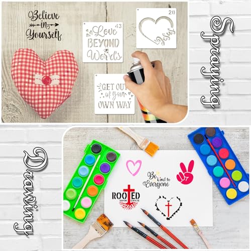 65Pcs Small Stencils for Painting on Wood BurningReusable (65 Count)