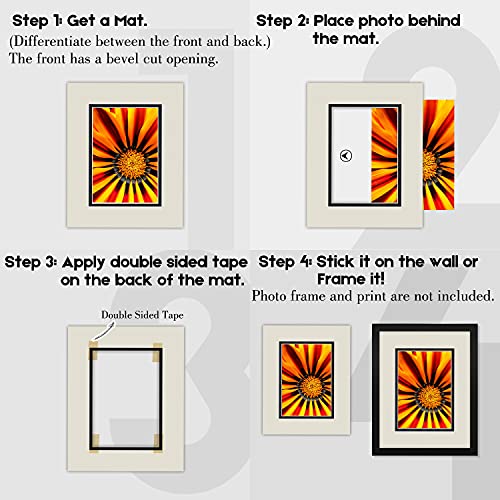 5 Pack Double mat 11x14 for 8x10 Photo Grey Over Black
