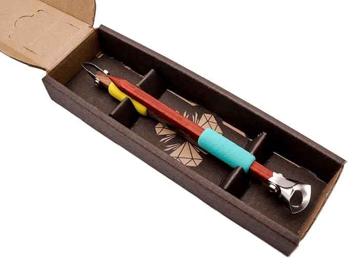 The Original DiamondCore Tools: 2-Pack Pottery Carving Tool Set ‚ P1 & X2, Clay Sculpting, Ceramic Trimming, Sgraffito, Fluting (Set 1)