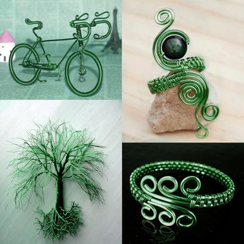 75FT 16 Gauge Bendable Green Aluminum Craft Wire for Jewelry Making Craft (75 Foot)