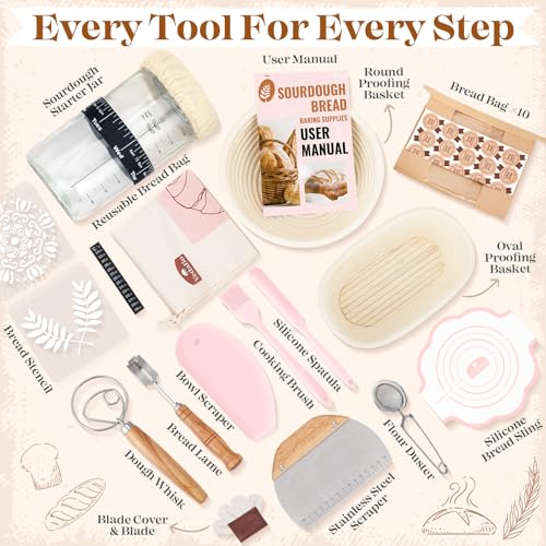 Sourdough Starter Kit Complete Set with Tools (31 Count)
