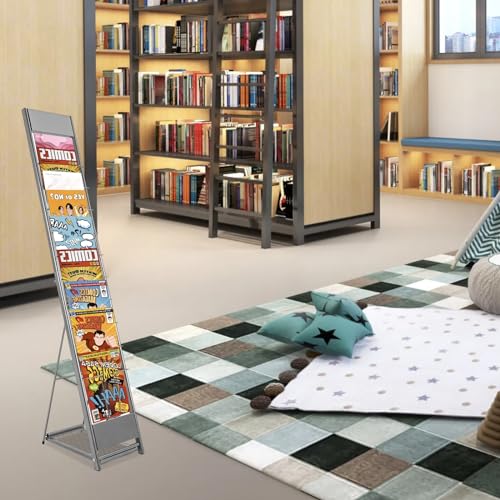 10 Tiers Portable Magazine Rack Book Brochure Display Stand Holder