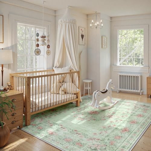 Green Area Rug for Living Room (11531.31 sq in)