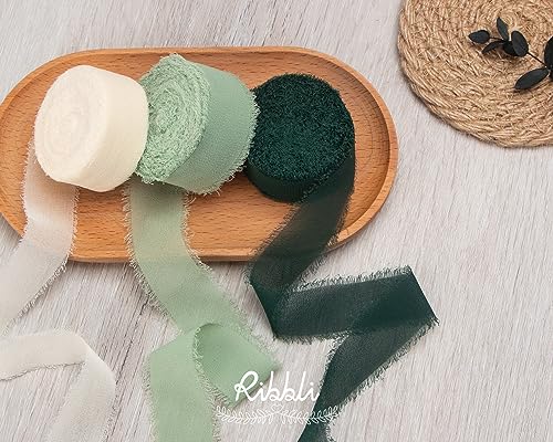 Sage Green Chiffon Ribbon 1 Inch x 20 Yard (60 Foot)