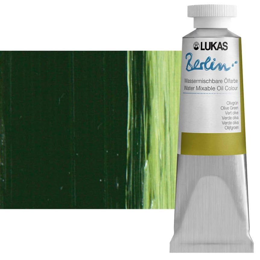Berlin Pro Artists Water Mixable Oil Paint 37 ml Tube Olive Green