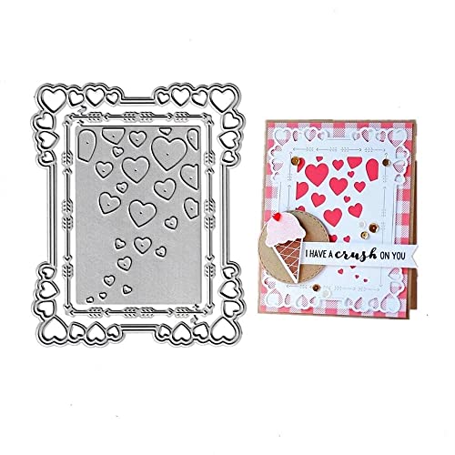 Love Heart Background Frame Cutting Dies
