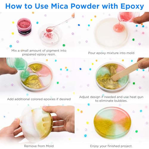 Mica Powder Color Pigment Set (12 Count)