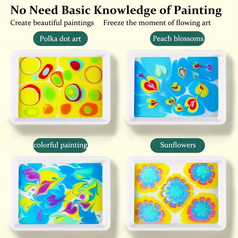 27 Pcs Water Marbling Paint Kit