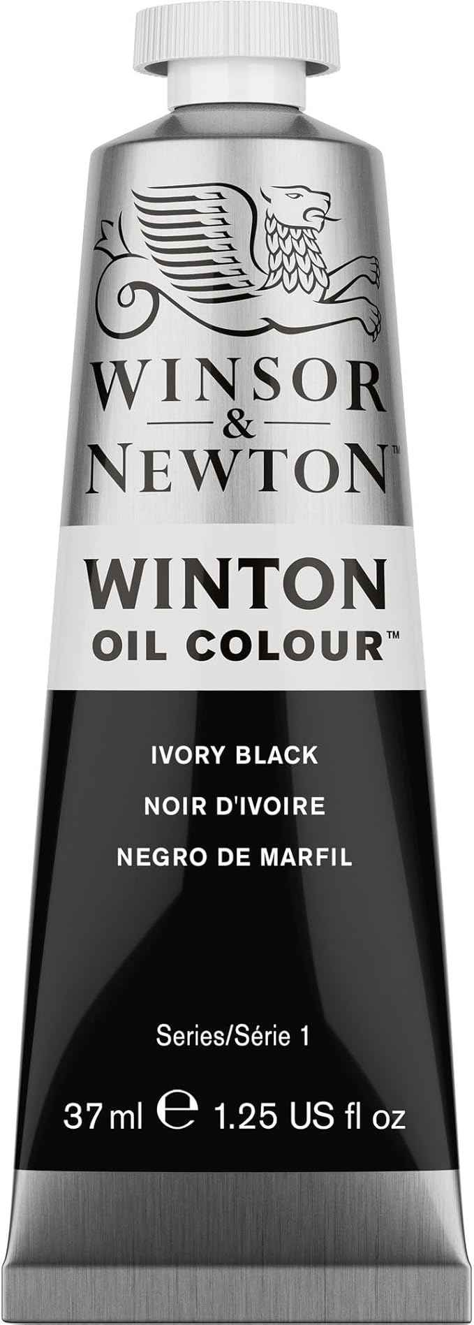 Winsor & Newton Winton Oil Color, 37ml (1.25-oz) Tube, Ivory Black