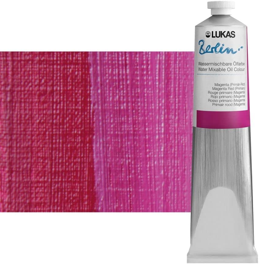 Berlin Pro Artists Water Mixable Oil Paint 200 ml Tube Magenta Red (6.7628 Fl Oz)