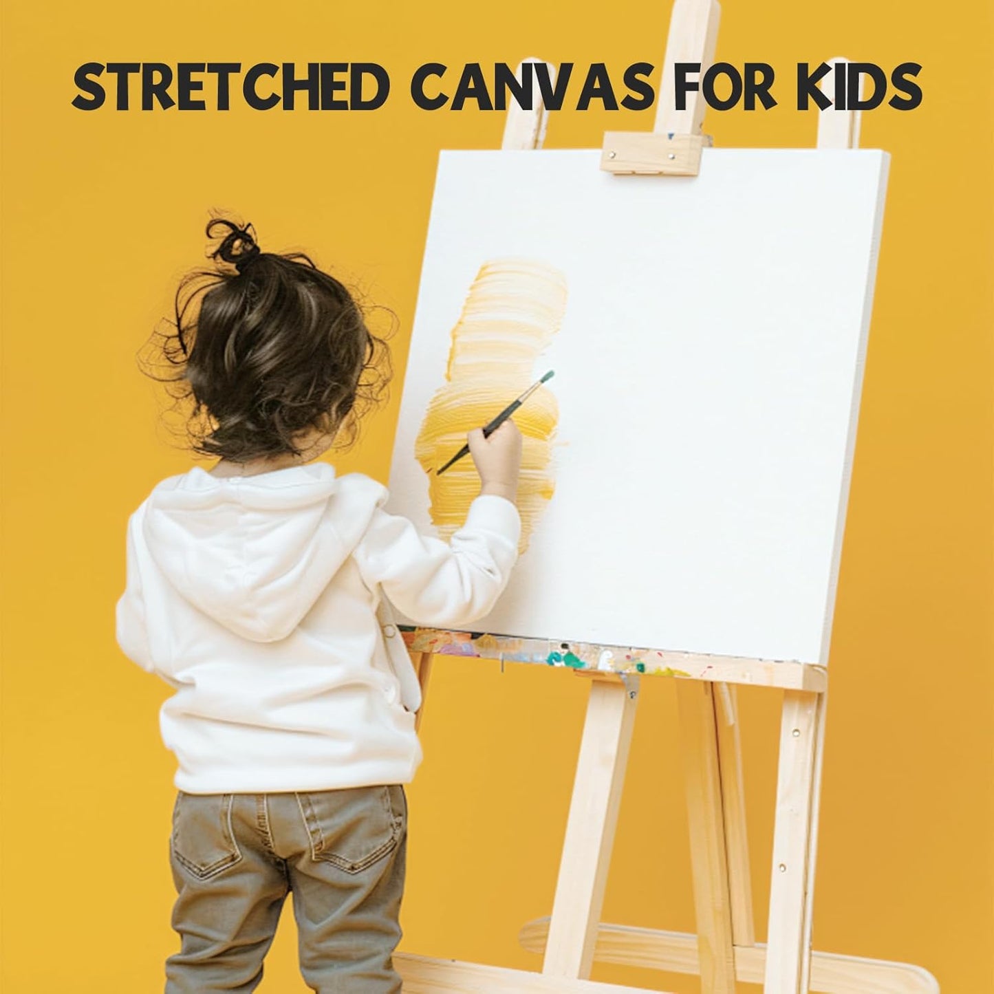 ESRICH Stretched Canvas for Painting 12 x 12 Inch, 10 Pack Blank Canvas -5/8 Inch Profile Primed Cotton White Canvases for Painting for Oil & Acrylic Paint, Art Canvases for Painting for Adult & Kids.